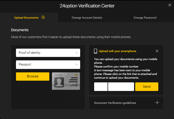24option account verification
