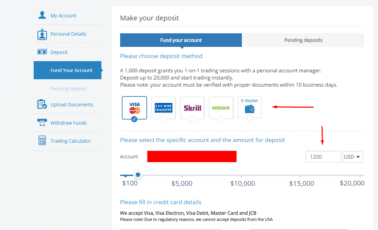trading account deposit methods explained