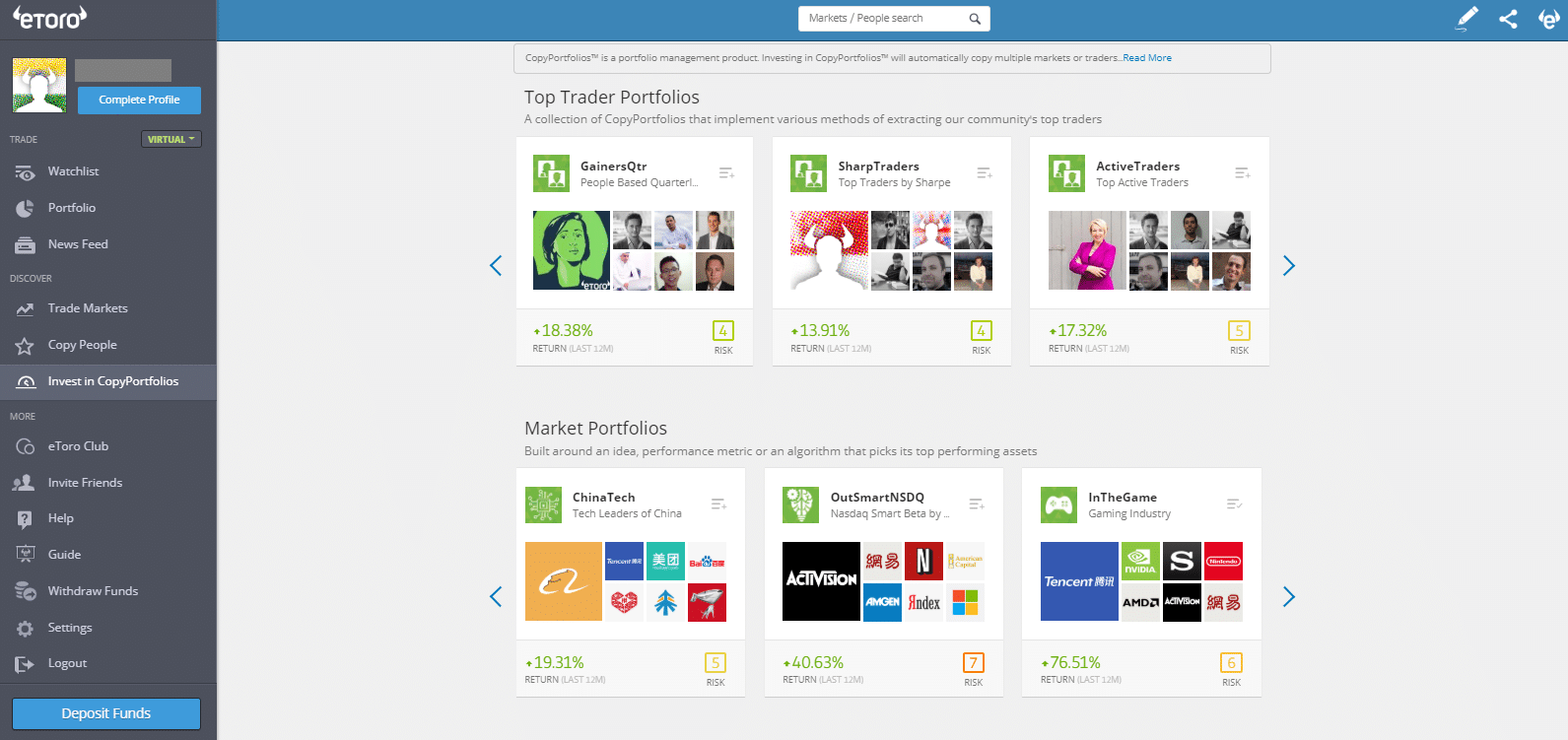etoro copy portfolios