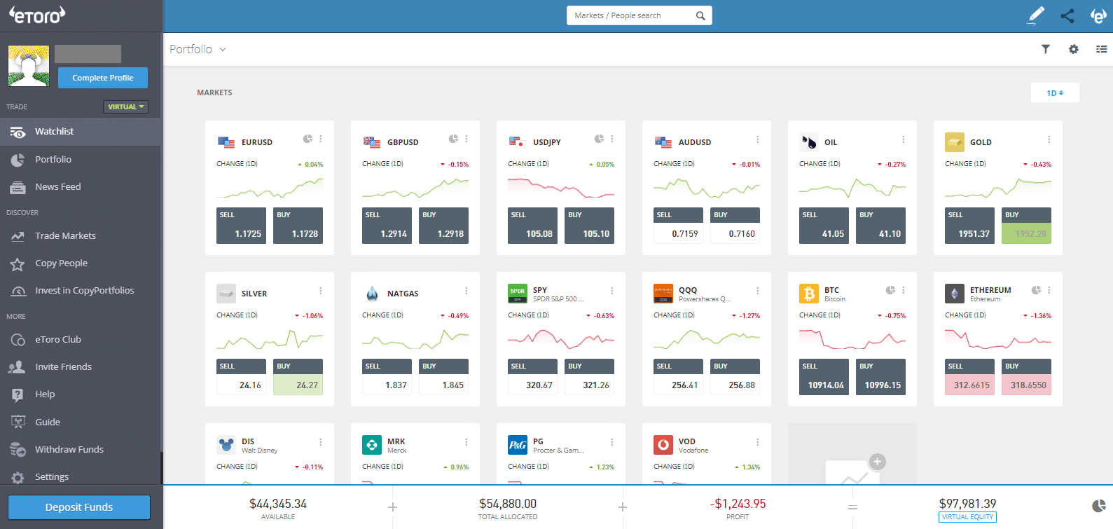 etoro dashboard