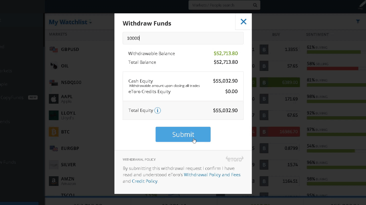 withdrawing money from etoro