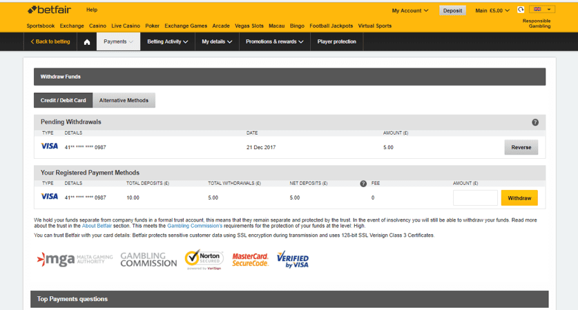 how long to withdraw money betfair , why wont betfair load