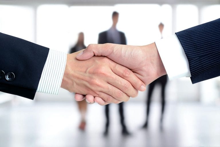 Handshake of businessmen