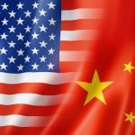 USA and China flag