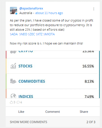 cryptocurrency trading tips from other traders at eToro