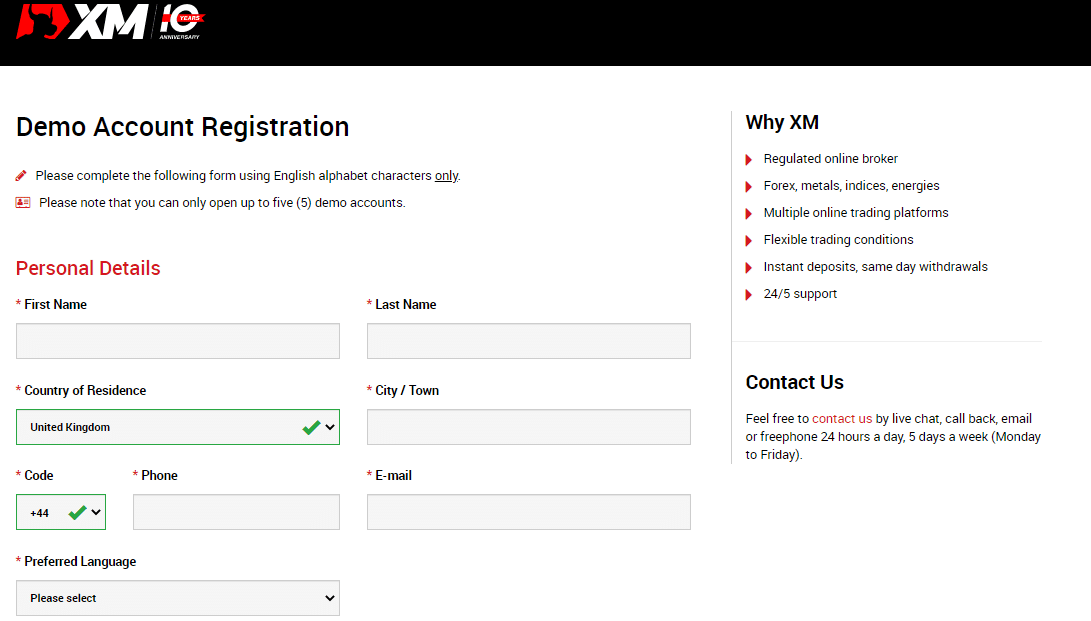 Xm demo account XM Demo Account Registration
