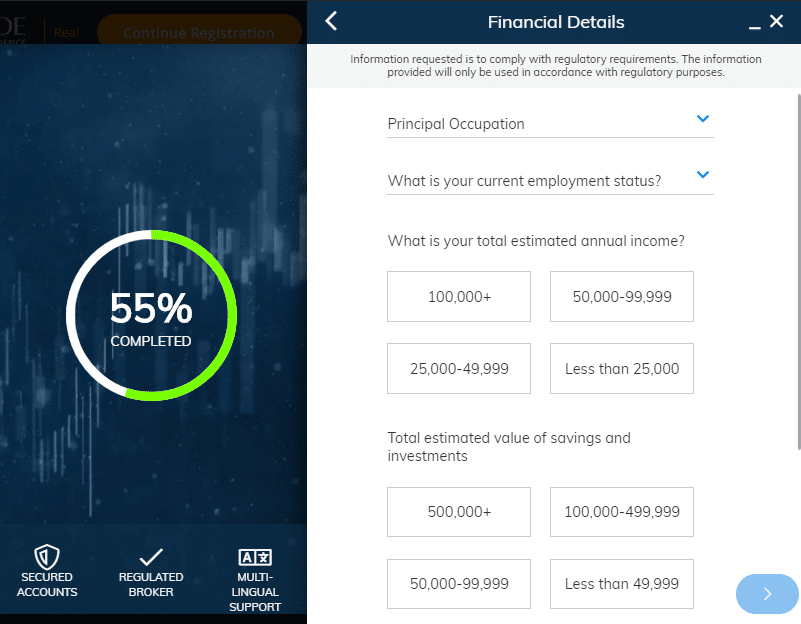 AvaTrade Financial Details Page