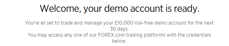 Forex.com Demo Account Ready