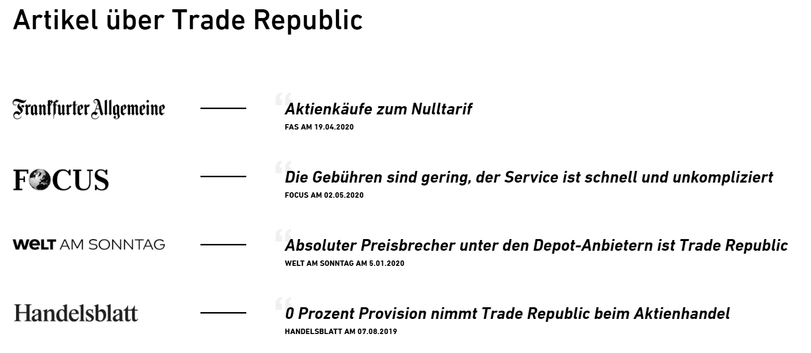 Trade Republic Auszeichnungen