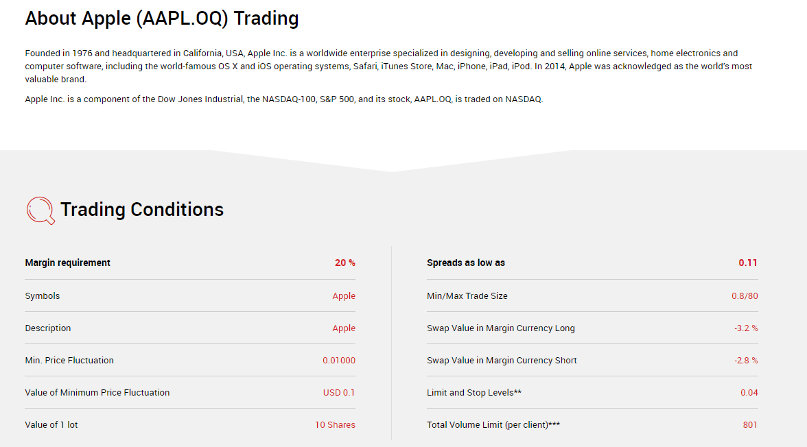 xm apple stock overview