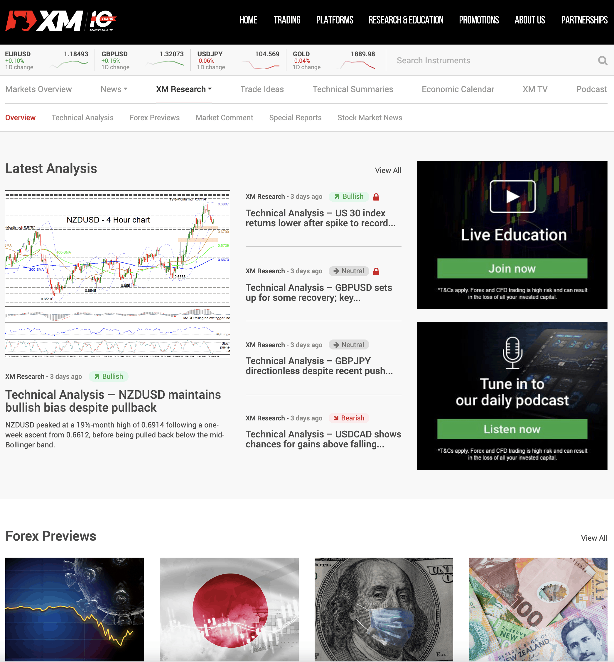 xm research tools