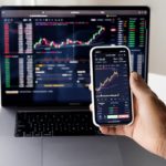Mobile trading app illustration
