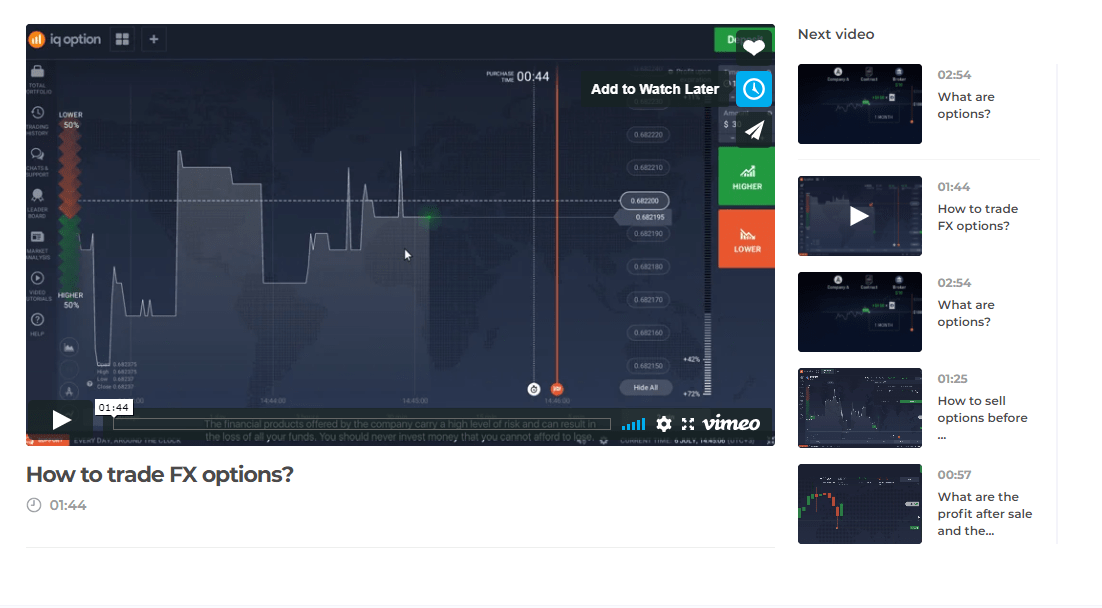 iq option trading videos