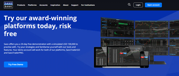 saxo bank demo account
