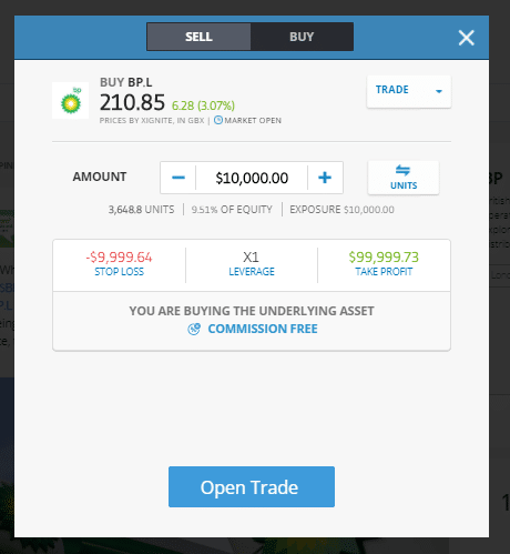 buy bp share order at etoro