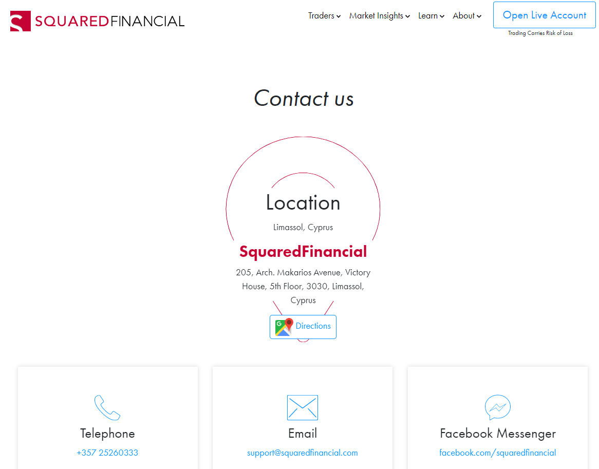 SquaredFinancial support