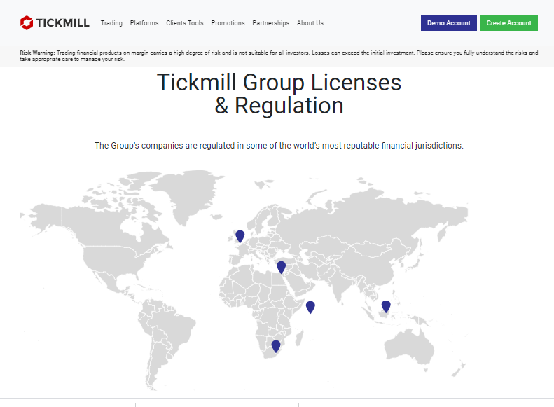 Tickmill South Africa Regulation