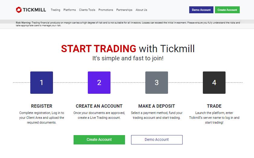Tickmill Start Trading