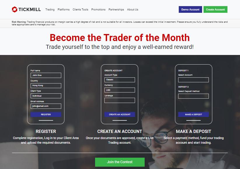 Trader of the Month Tickmill