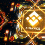 Binance exchange market symbol concept. Blockchain trading technology