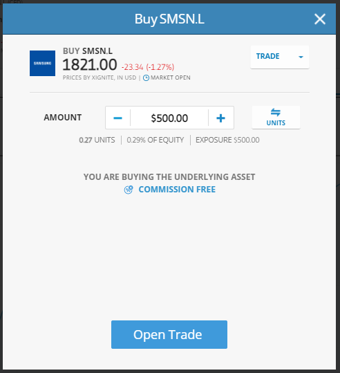 Buy SMSN.L eToro