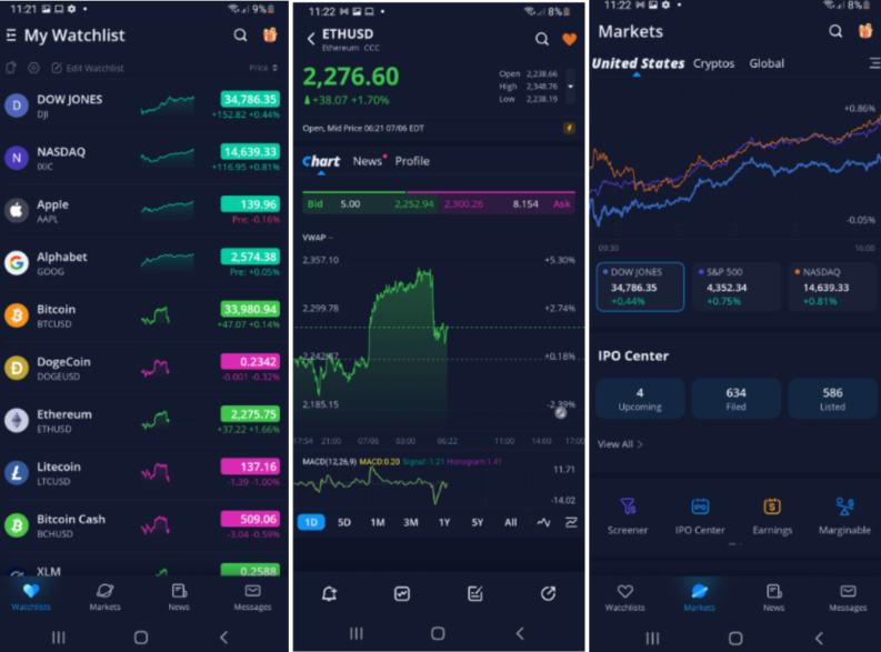 Webull mobile app