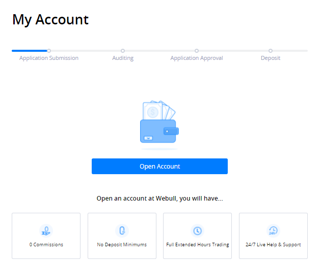 Webull open account