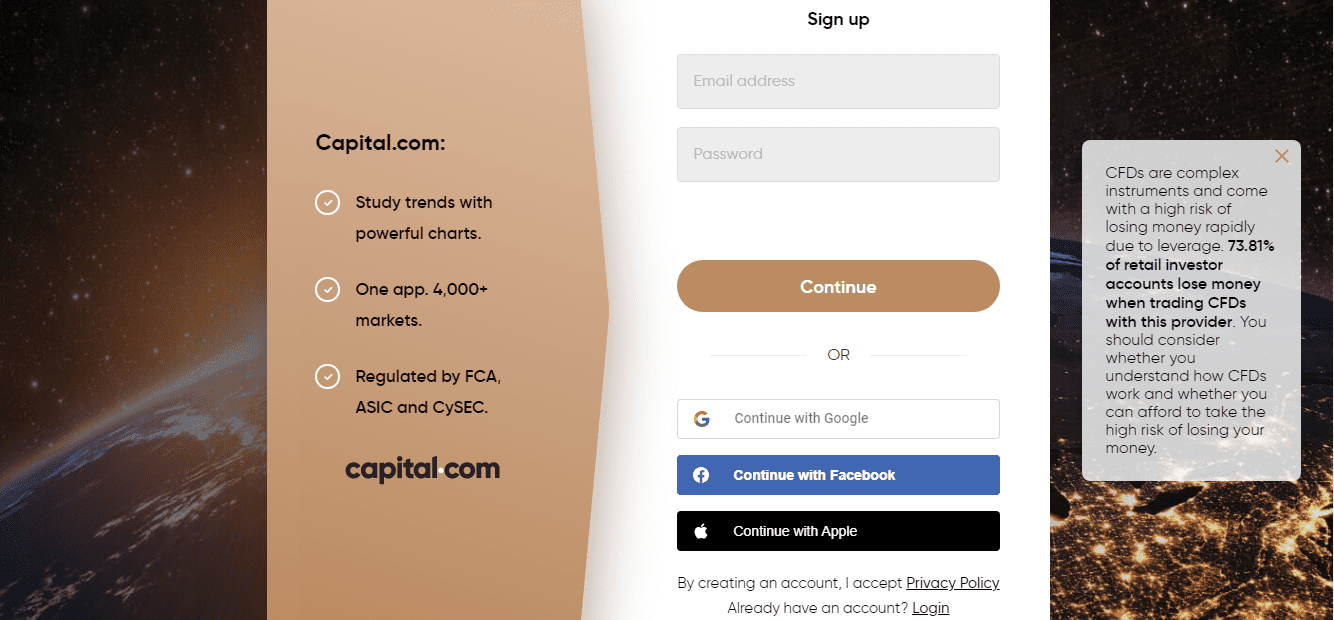 Capital.com - Open Account