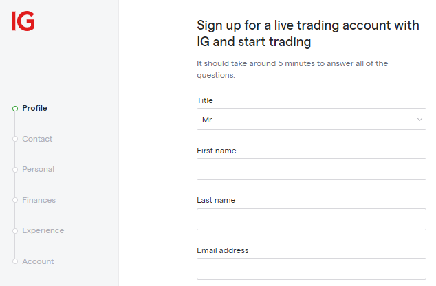 IG open account shares in sweden