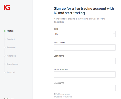 ig sign up data stocks