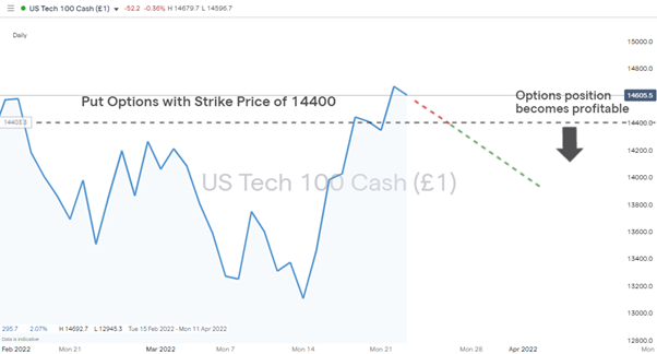 nasdaq 100 options market put option