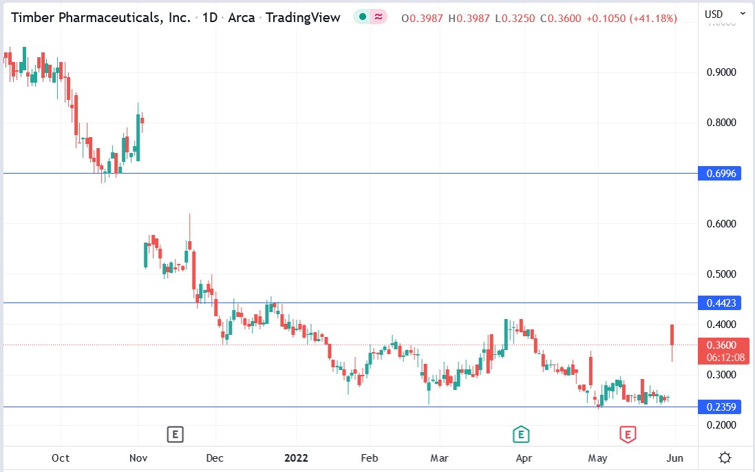 Timber Pharma stock price 31-05-2022