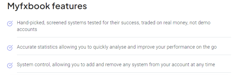 myfxbook features