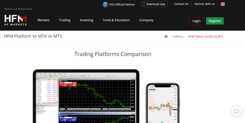 hfm platform vs mt4 vs mt5 comparison