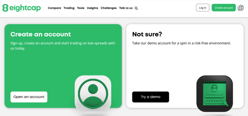 eightcap homepage create an account 2024