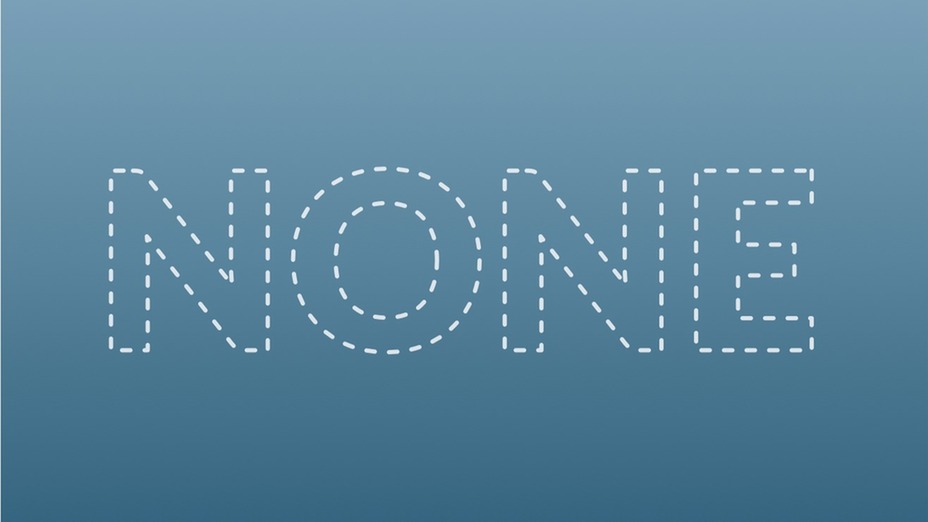 None text on blue background representing zero allocation mistakes