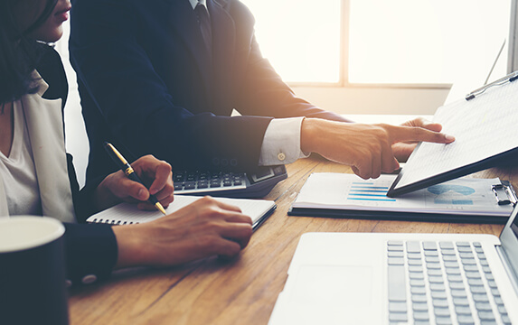 Investment charts and financial analysis