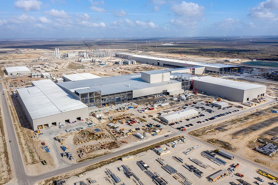 Steel Dynamics industrial complex under construction