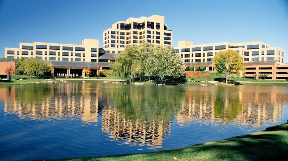 UnitedHealth Group corporate campus with reflection pond