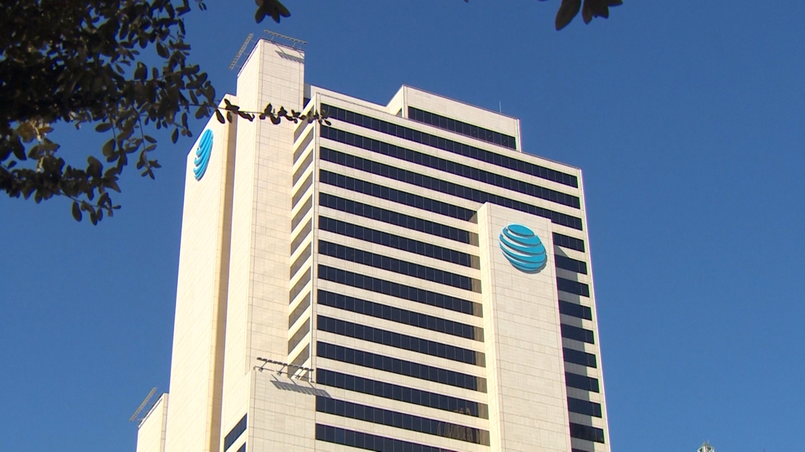 AT&T Whitacre Tower headquarters building in Dallas showcasing the company's corporate presence