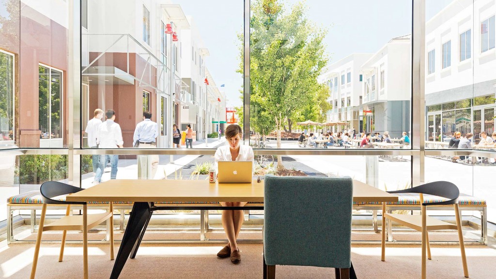 Meta employee working in modern office