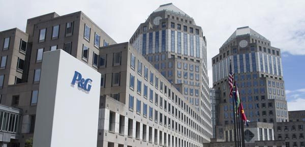 Procter & Gamble consumer product portfolio display