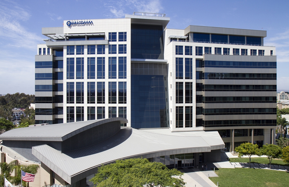 Qualcomm corporate campus showcasing the company's position as a leading semiconductor and wireless technology innovator