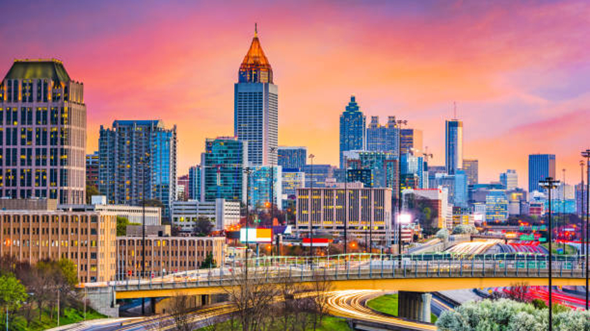 Real estate market visualization with home icons