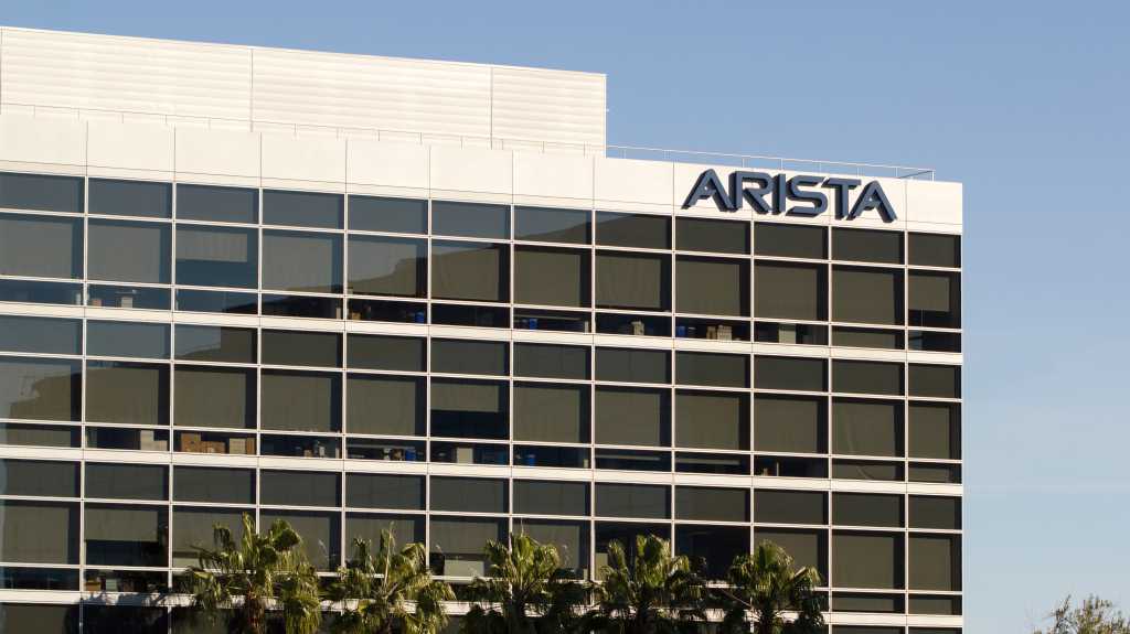 Arista Networks corporate headquarters building with company logo