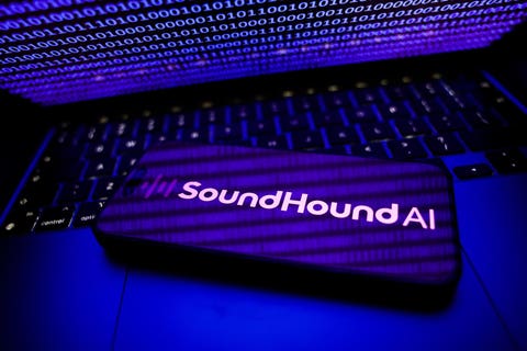 SoundHound AI technology interface on mobile device