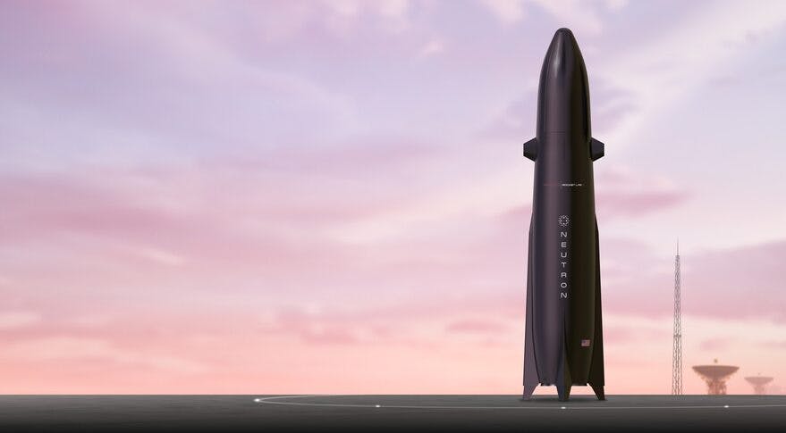 Rocket Lab Neutron rocket on launchpad