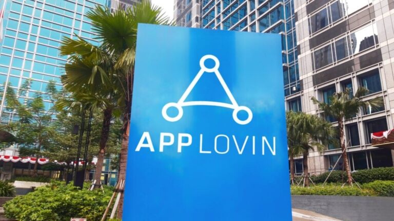AppLovin (NASDAQ: APP) logo and stock chart