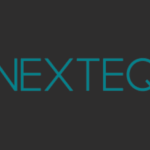 Nexteq Plc company logo on a dark grey background