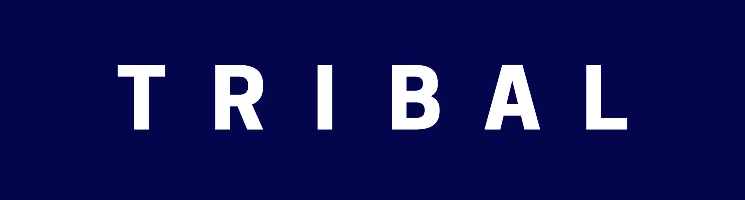 Tribal Group logo in white text on a dark navy blue background
